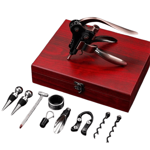 Coffret Sommelier en Bois du Tire-Bouchon à Levier double Coffret Sommelier