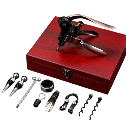 Coffret Sommelier en Bois du Tire-Bouchon à Levier double