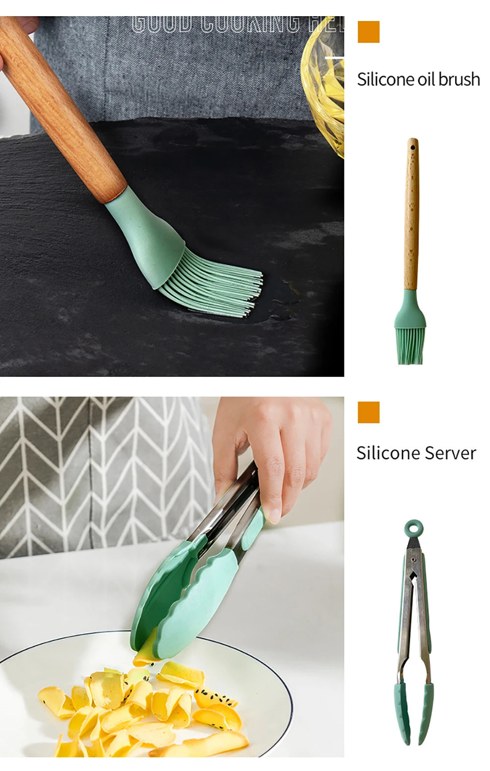 ustensiles de cuisine durable en silicone