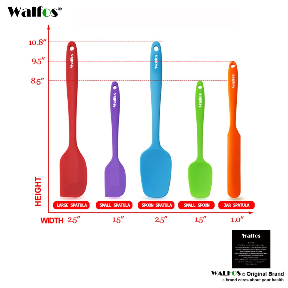 Set Spatules Silicone 5 pièces Résistantes à la Chaleur Pâtisserie