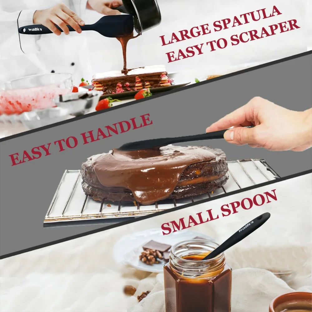 Set Spatules Silicone 5 pièces Résistantes à la Chaleur Pâtisserie