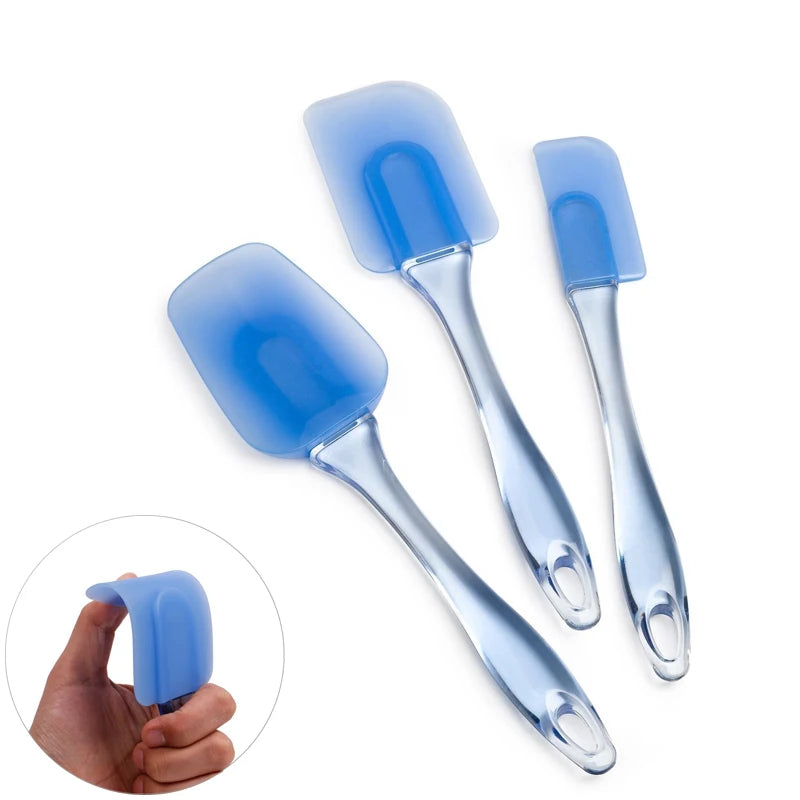 Set Spatules Silicone 3 Pièces Résistantes à la Chaleur pour Pâtisserie