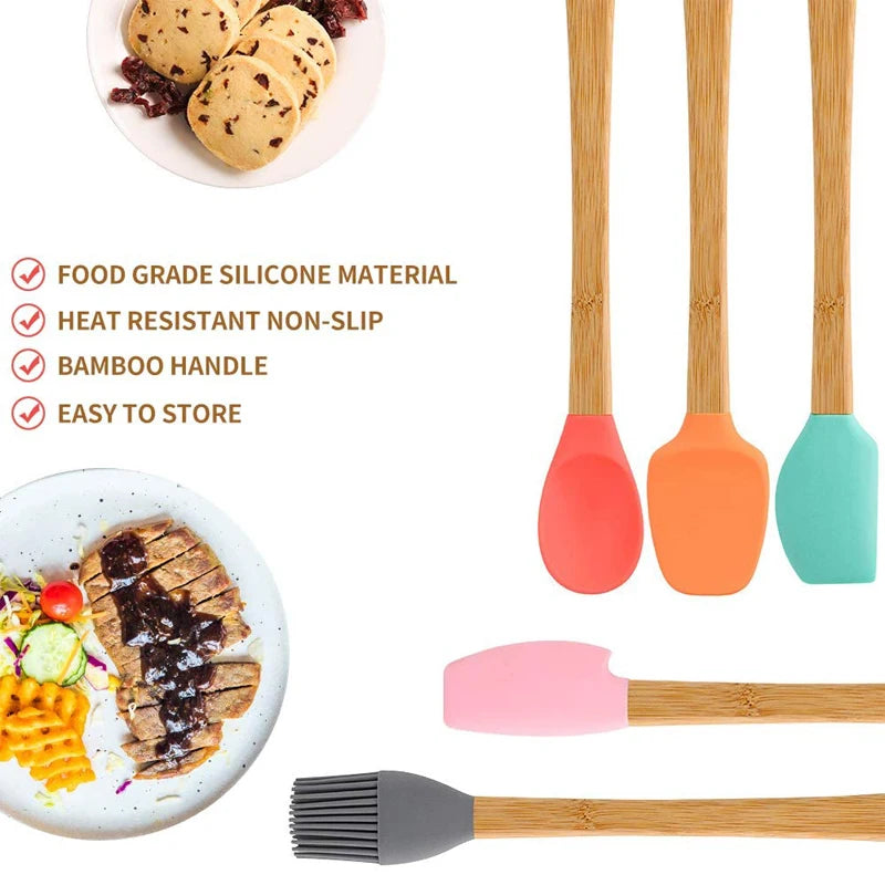 set de spatules en silicone pour cuisson