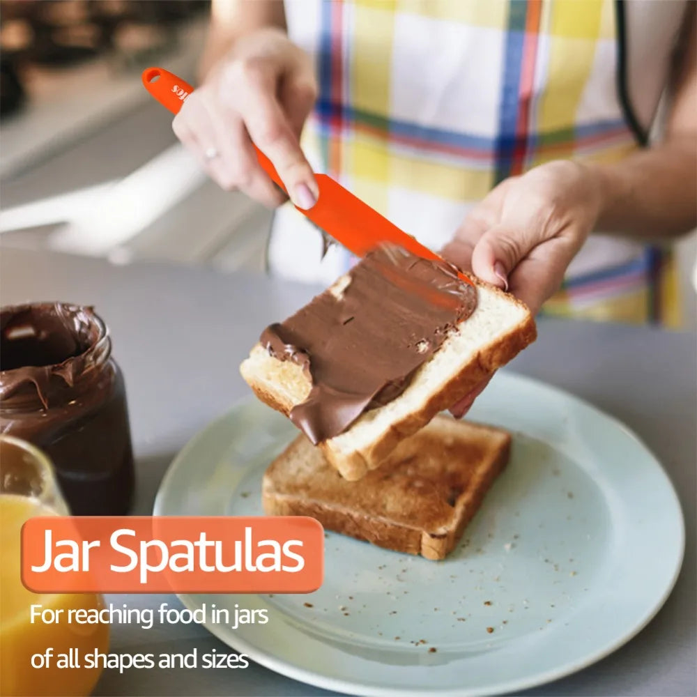 Set Spatules Silicone 5 pièces Résistantes à la Chaleur Pâtisserie
