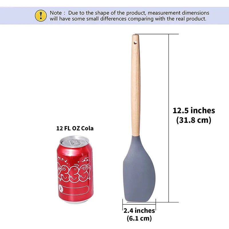 lot de spatules colorées en silicone pour cuisine