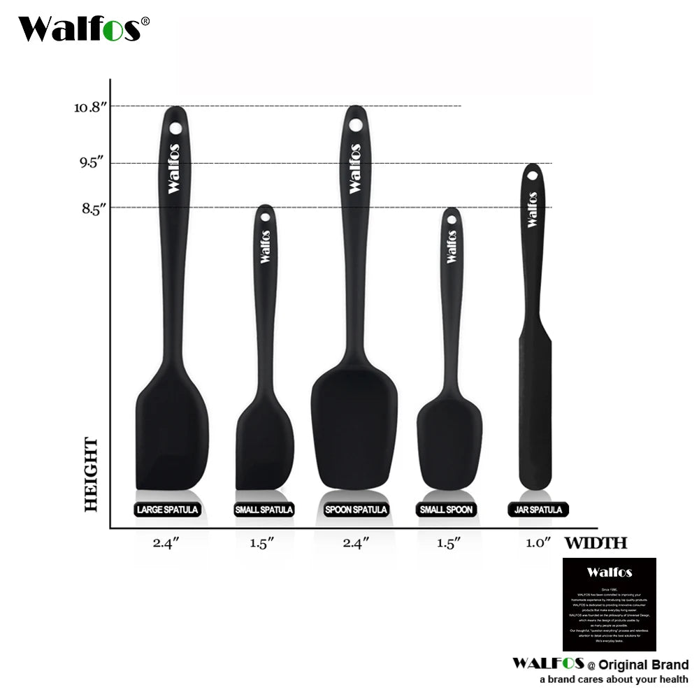 Set Spatules Silicone 5 pièces Résistantes à la Chaleur Pâtisserie