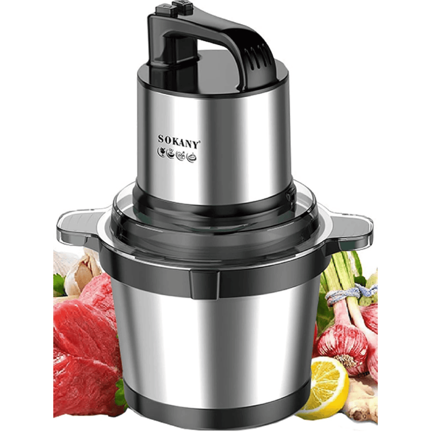 Hachoir Électrique 800W Bol Inox — 4 Lames, 2 Vitesses, Viandes et Légumes hachoir electrique