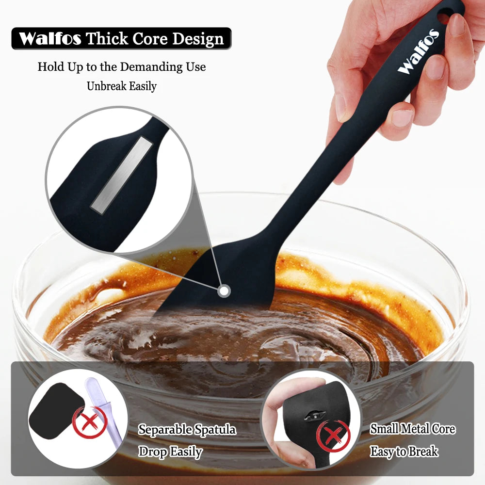 Set Spatules Silicone 5 pièces Résistantes à la Chaleur Pâtisserie