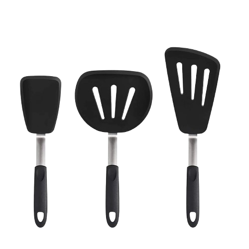 Set de 2/3 Spatules Silicone pour Barbecue et Pâtisserie
