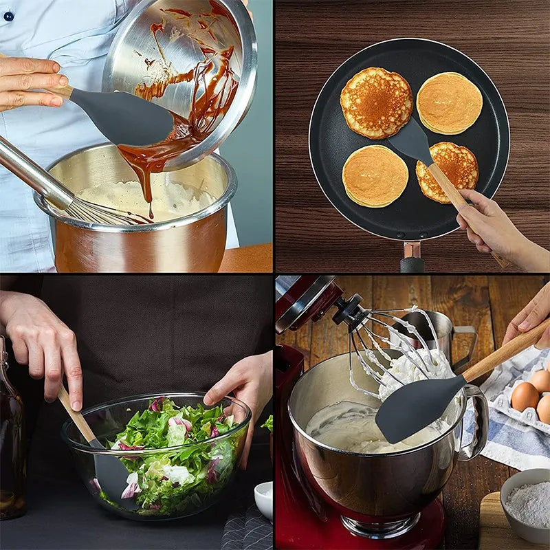 spatule multi-couleurs pour cuisson saine