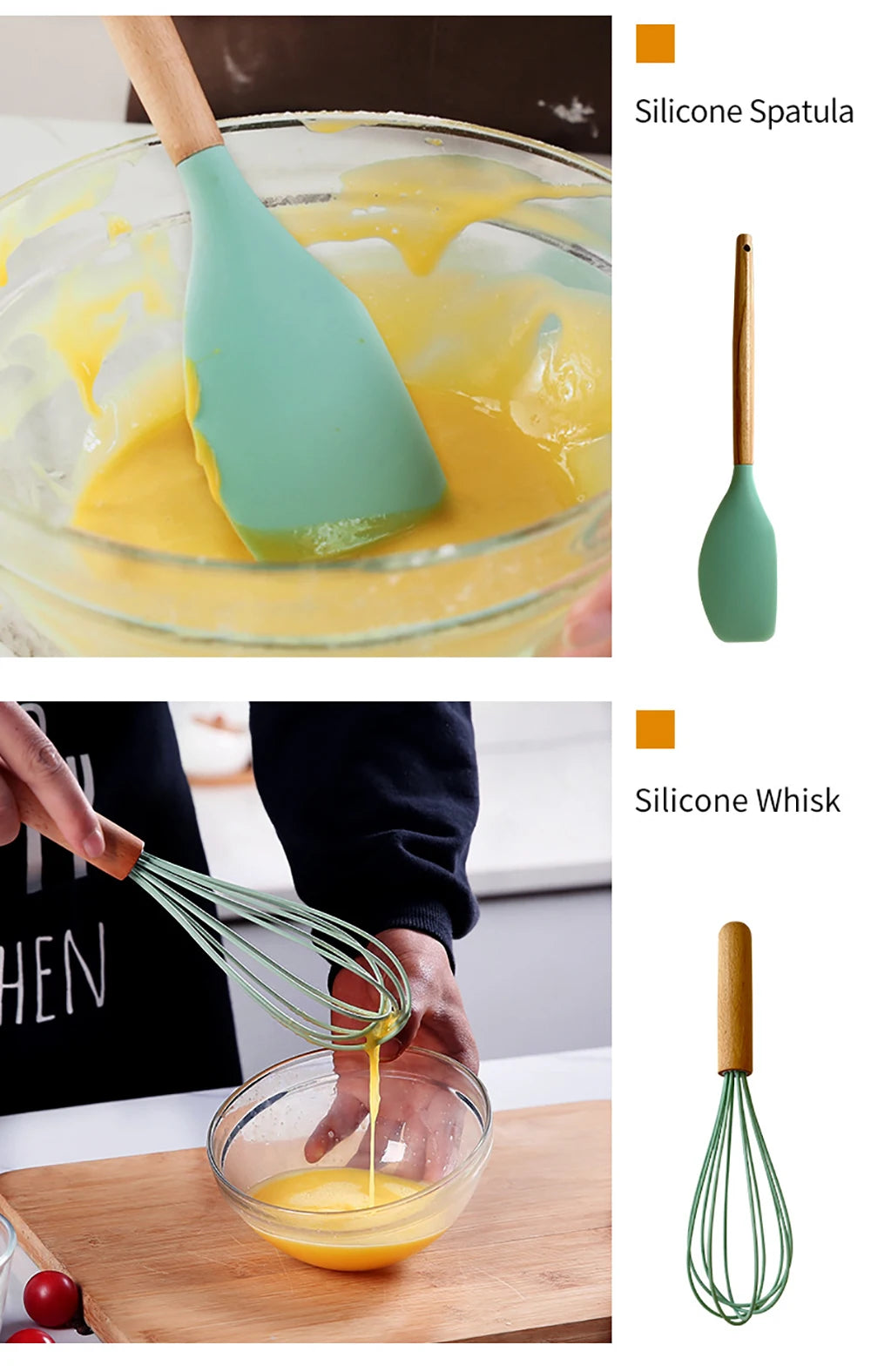 ustensiles en silicone pour préparer facilement