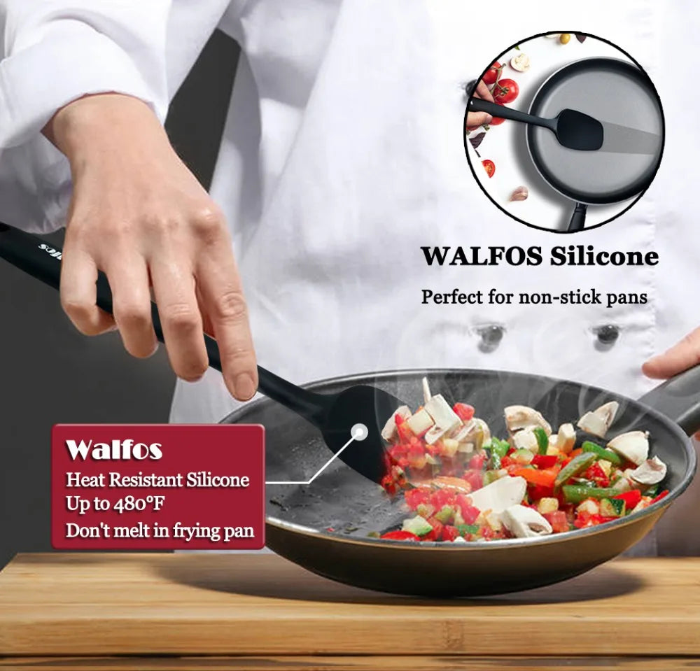 Set Spatules Silicone 5 pièces Résistantes à la Chaleur Pâtisserie