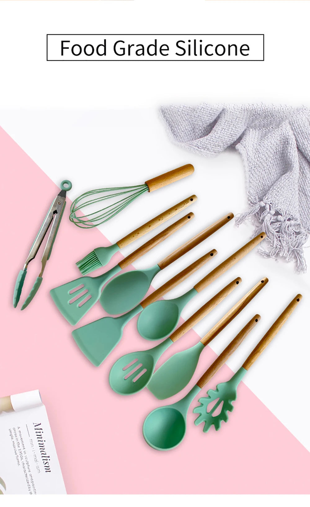 ustensiles en silicone pour cuisson saine