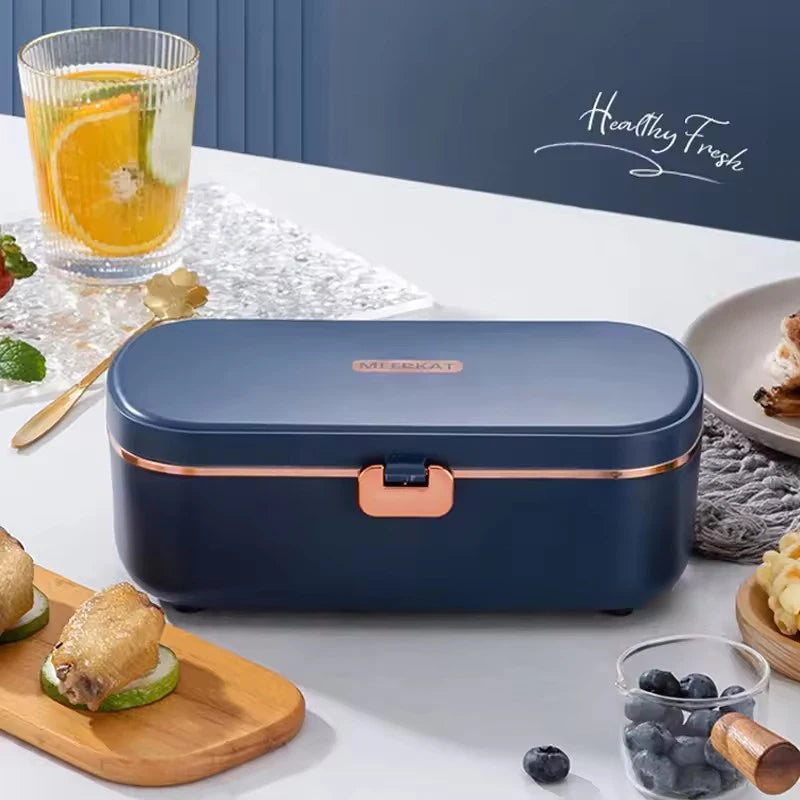 Lunch Box Chauffante 900ml Inox 220V avec Récipient Amovible