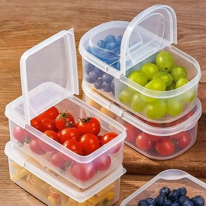 Bac de Rangement Frigo Hermétique 4 Pièces | Conservation Alimentaire
