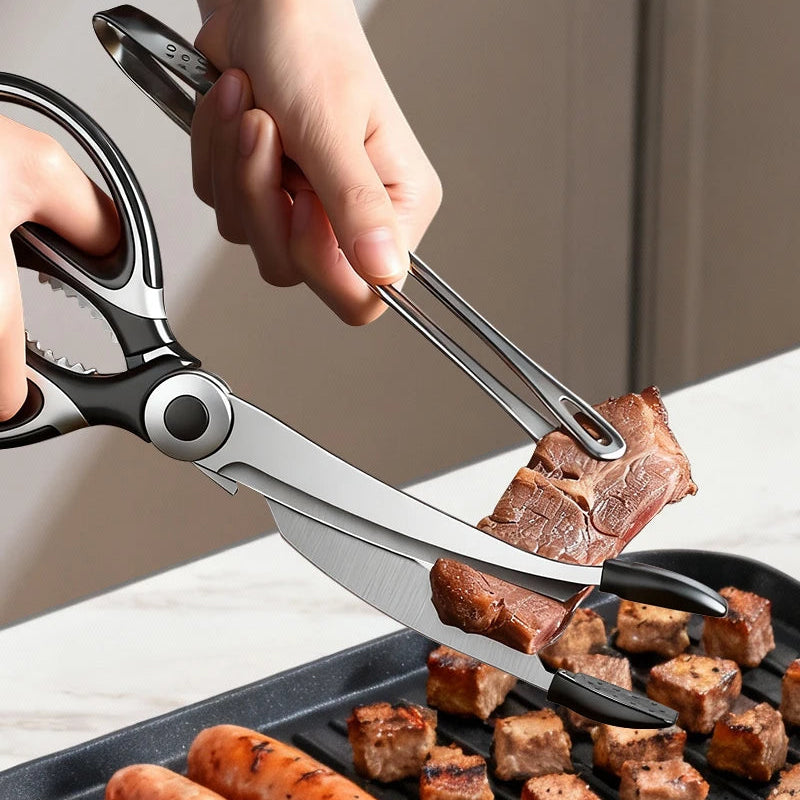 brosse de nettoyage barbecue avec ciseaux