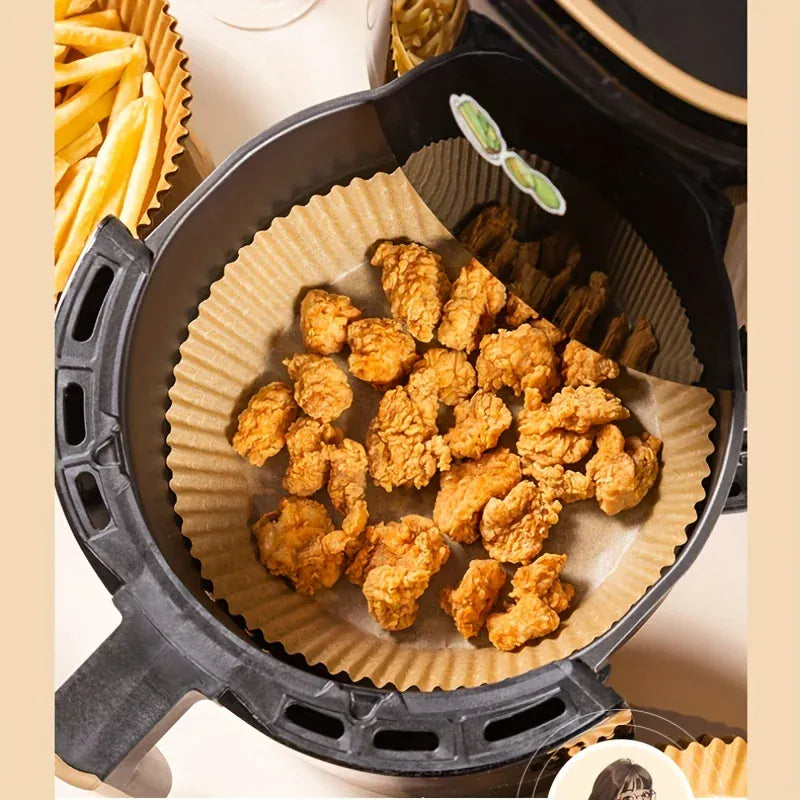 Papier Cuisson Air Fryer Jetable Rond et Carré Lot de 200 Pièces Air Fryer