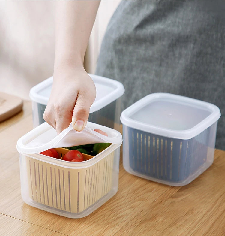 bac de stockage pour aliments frais avec drainage
