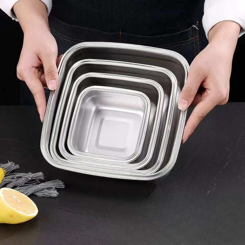 Boîte Hermétique Inox 3 Pièces 1200ml pour Aliments