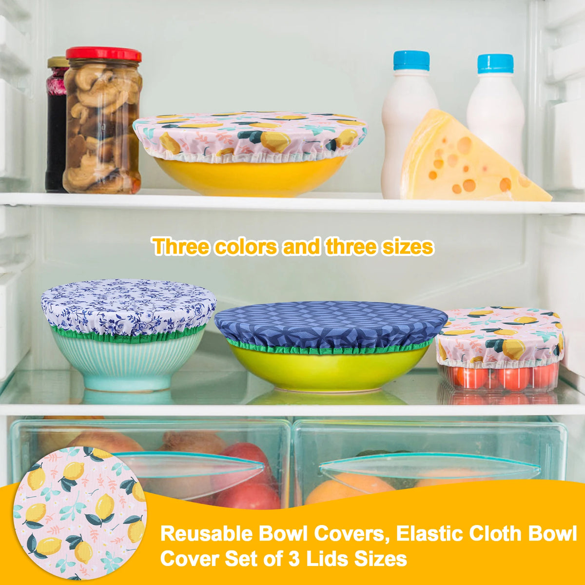 couvercles élastiques pour plats de 20 à 25cm