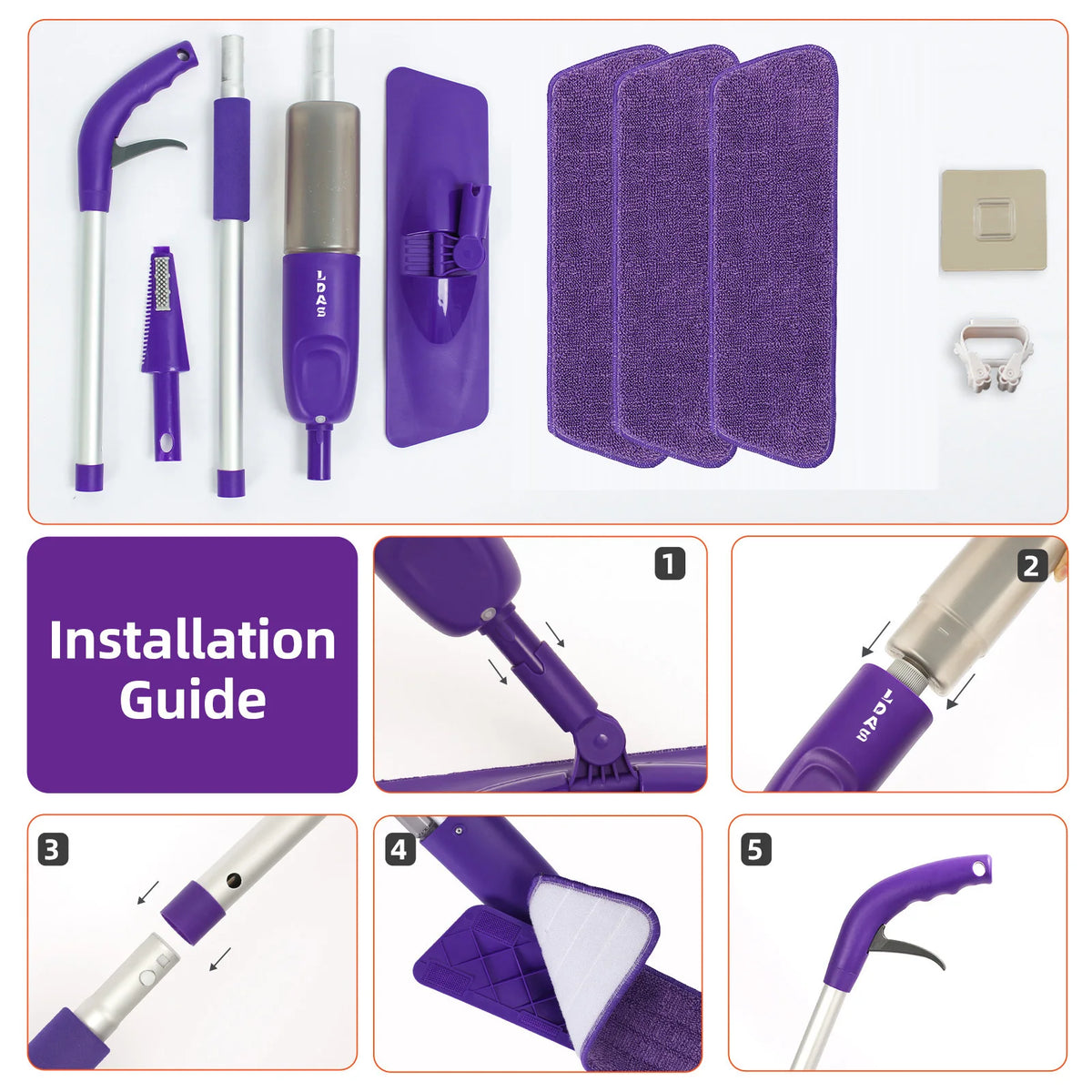 Balai Serpillère Vaporisateur pour la Cuisine (carrelage et bois)