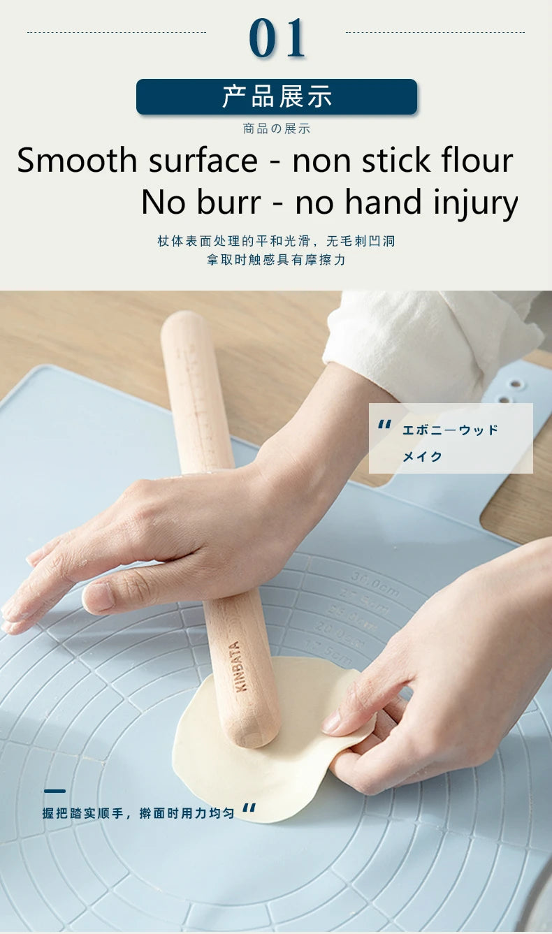 rouleau en bois pour la pâte