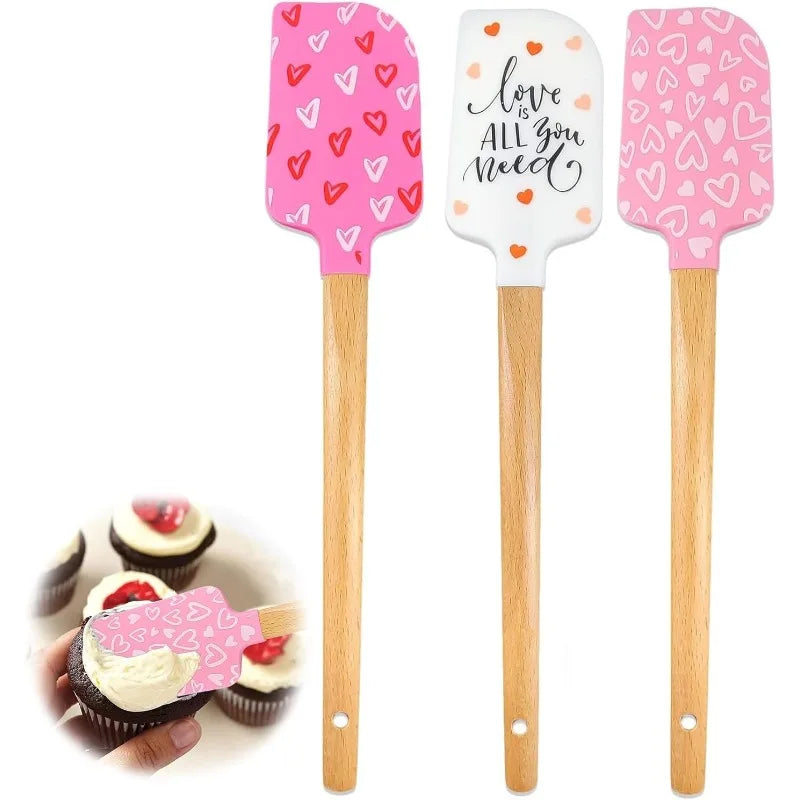 Set Spatules Silicone 3 Pièces | Résistantes à la Chaleur pour Pâtisserie