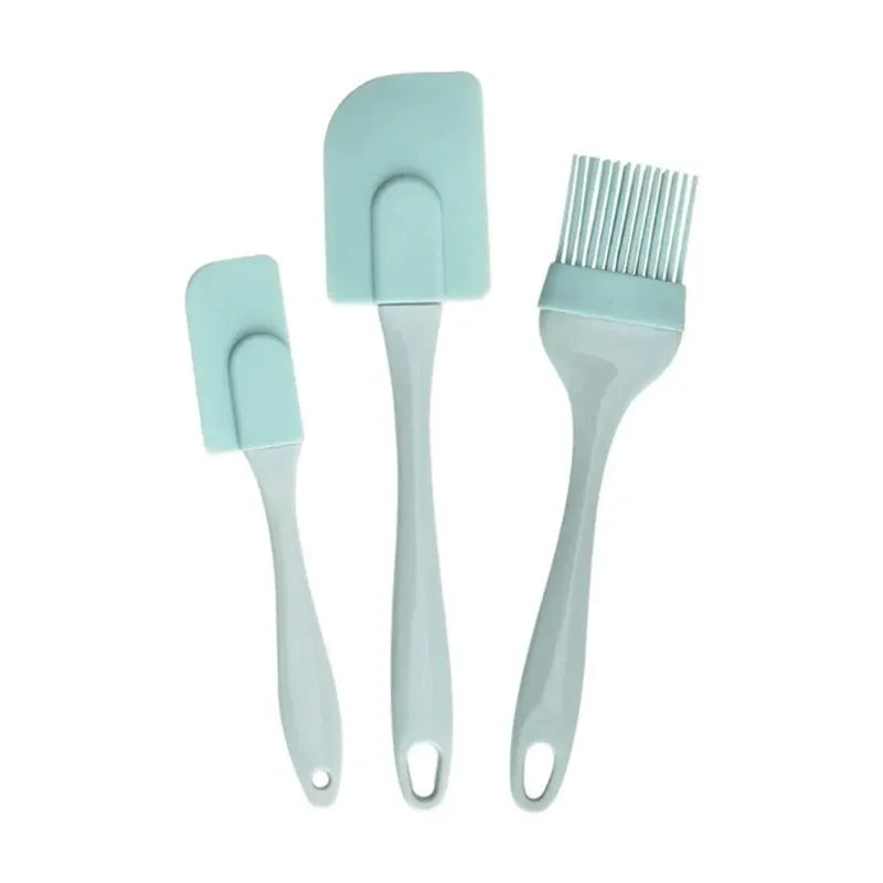 Set Spatules Silicone 3 Pièces - Ustensiles Pâtisserie Résistants