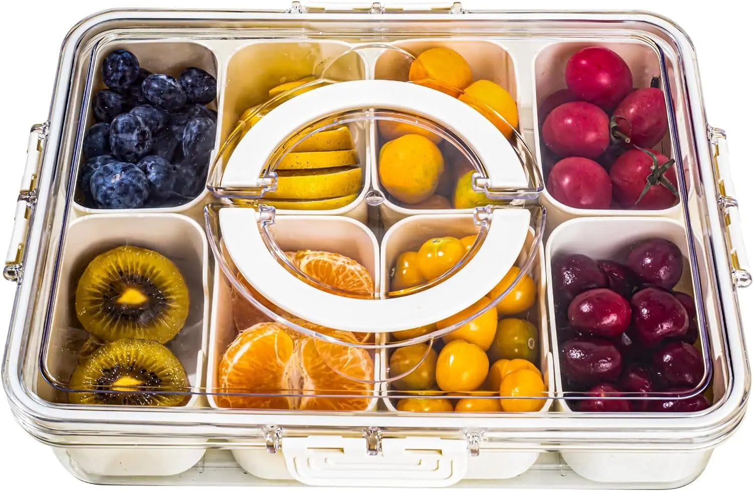 boîte à goûter avec compartiments séparés
