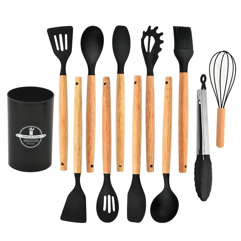 set d'ustensiles en silicone professionnel