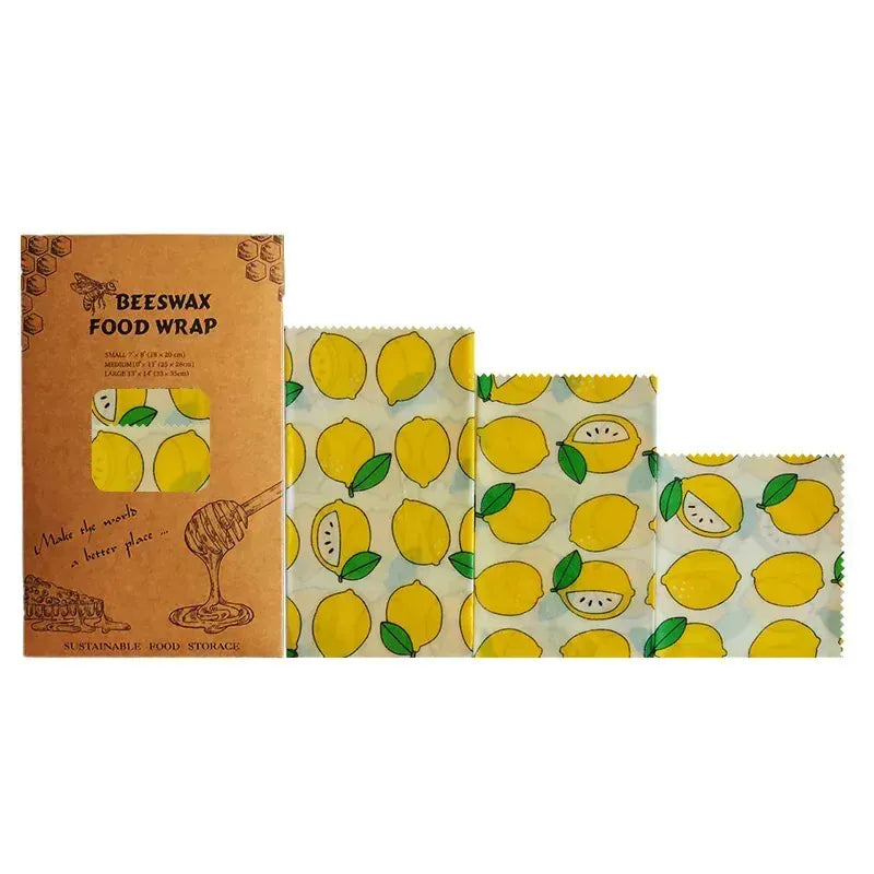 Film Alimentaire Cire d'Abeille Écologique - Lot de 3 Pièces far