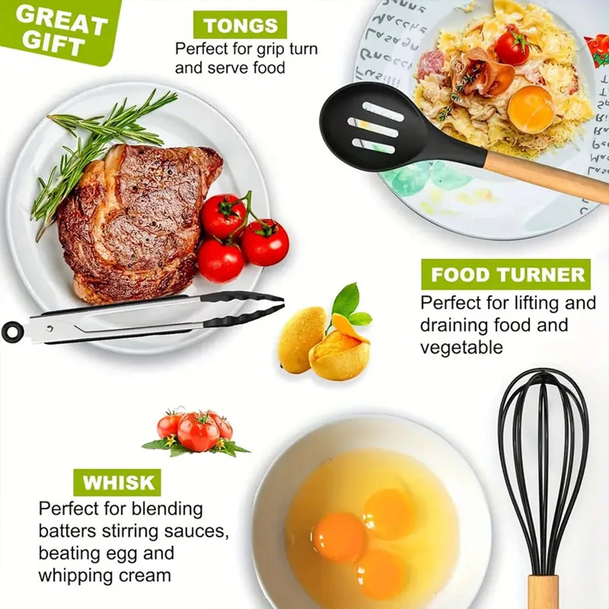 accessoires de cuisine en silicone 46 pièces