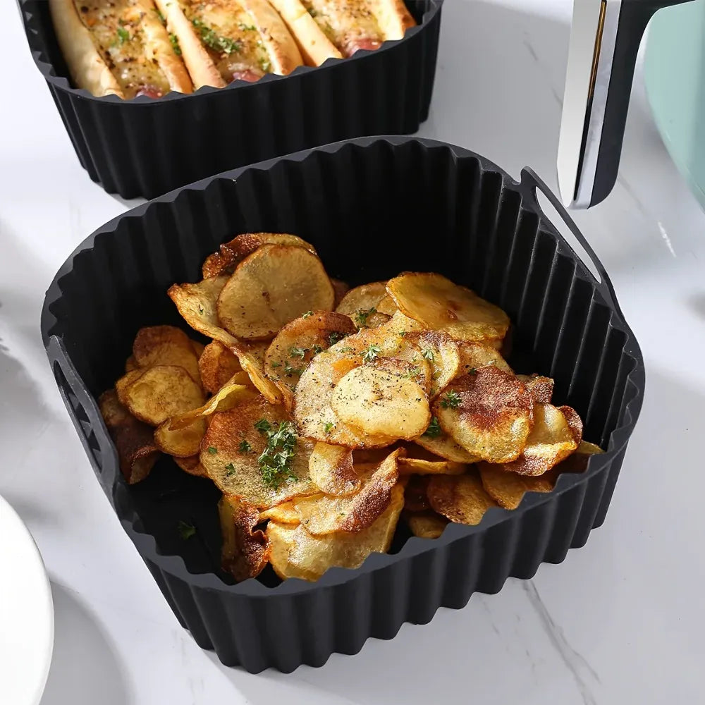 Moule Silicone Air Fryer Réutilisable Carré 4-7QT - Lot de 1 Pièce Air Fryer