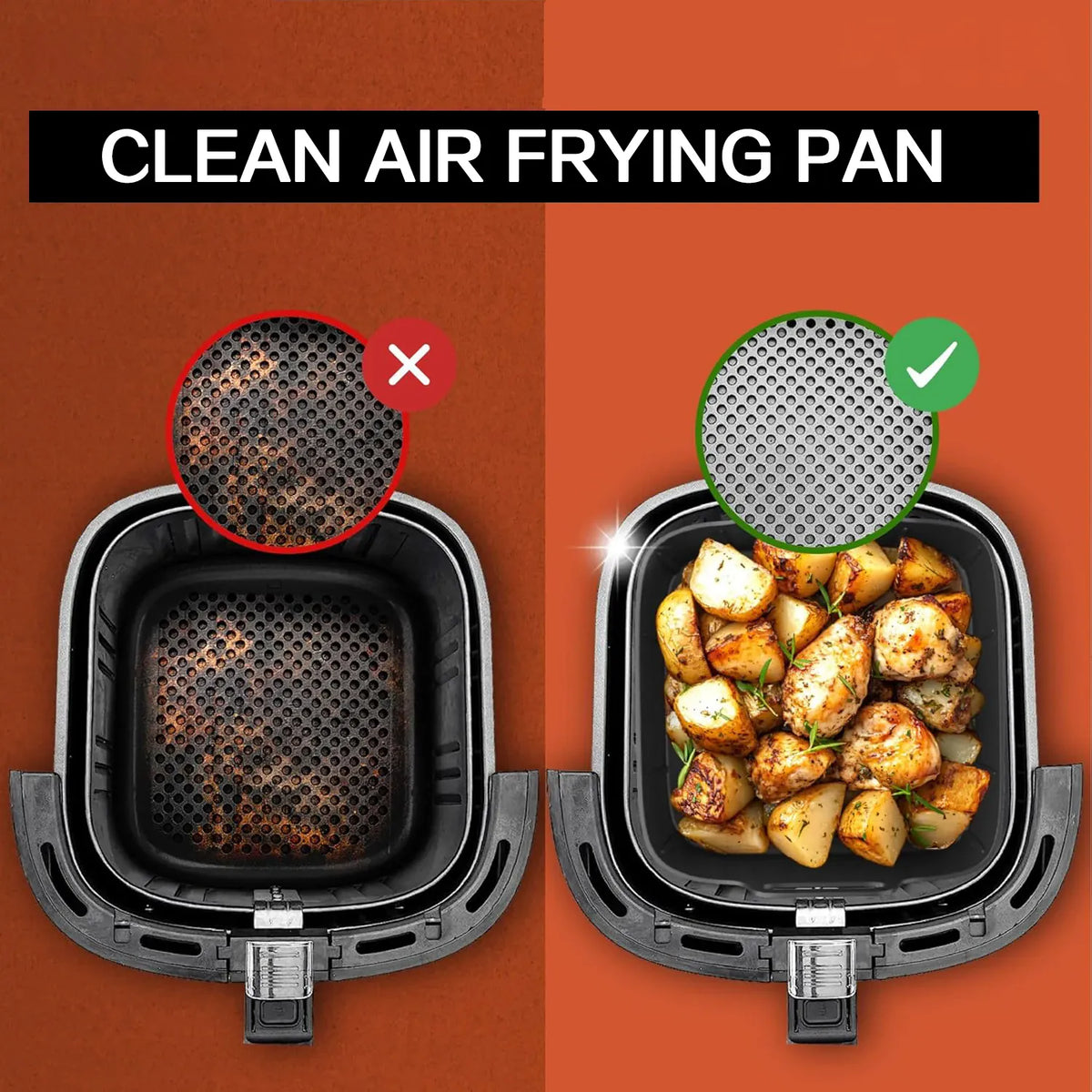 Kit Accessoires Air Fryer Réutilisables - Lot de 5 Pièces Air Fryer