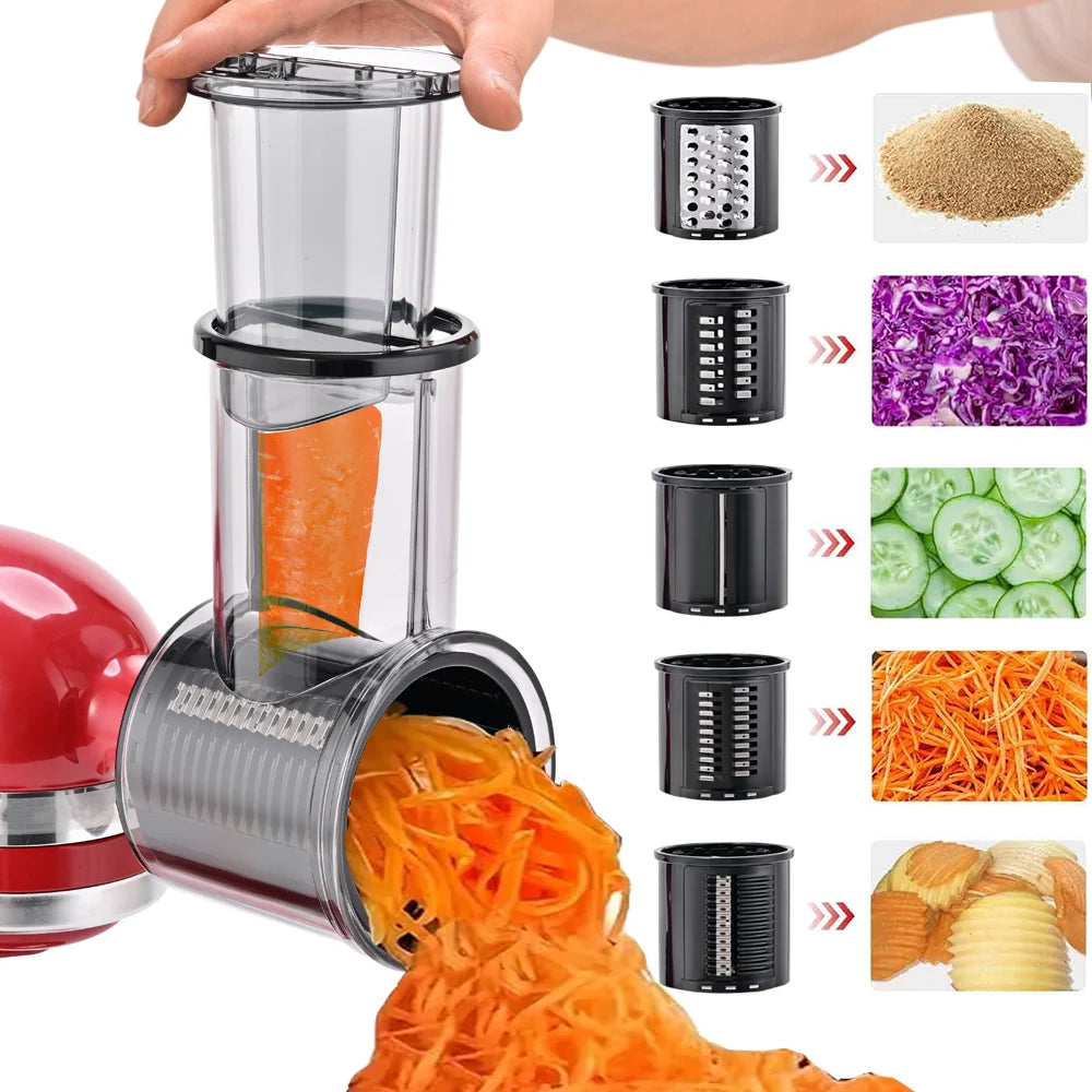 Râpe Multifonction avec 5 Lames pour Robot KitchenAid