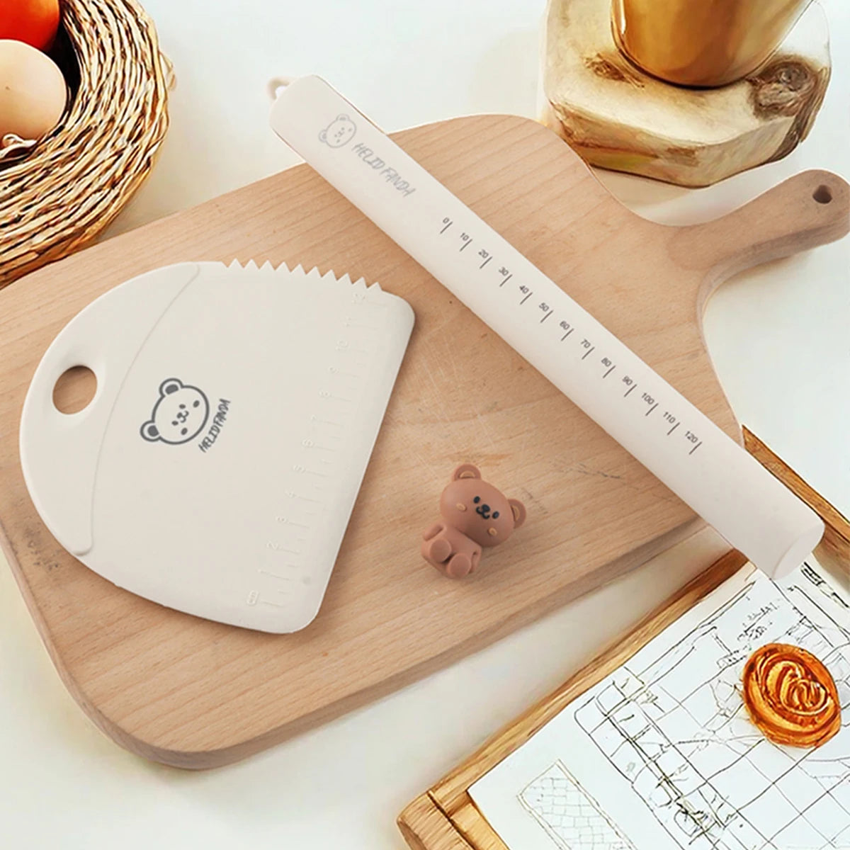 outil de cuisine en silicone avec noyau en acier inoxydable