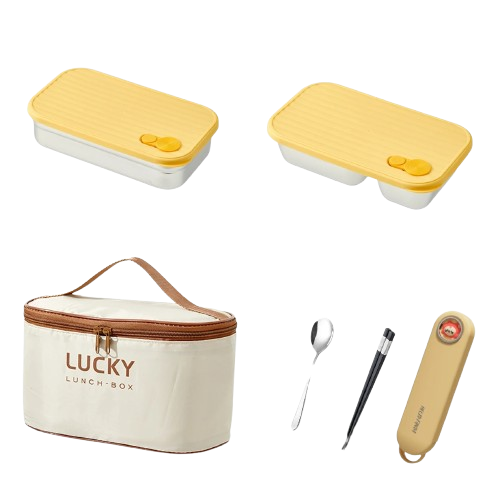 Ensemble Lunch Box Lucky - 700ml Étanche Anti-Fuite