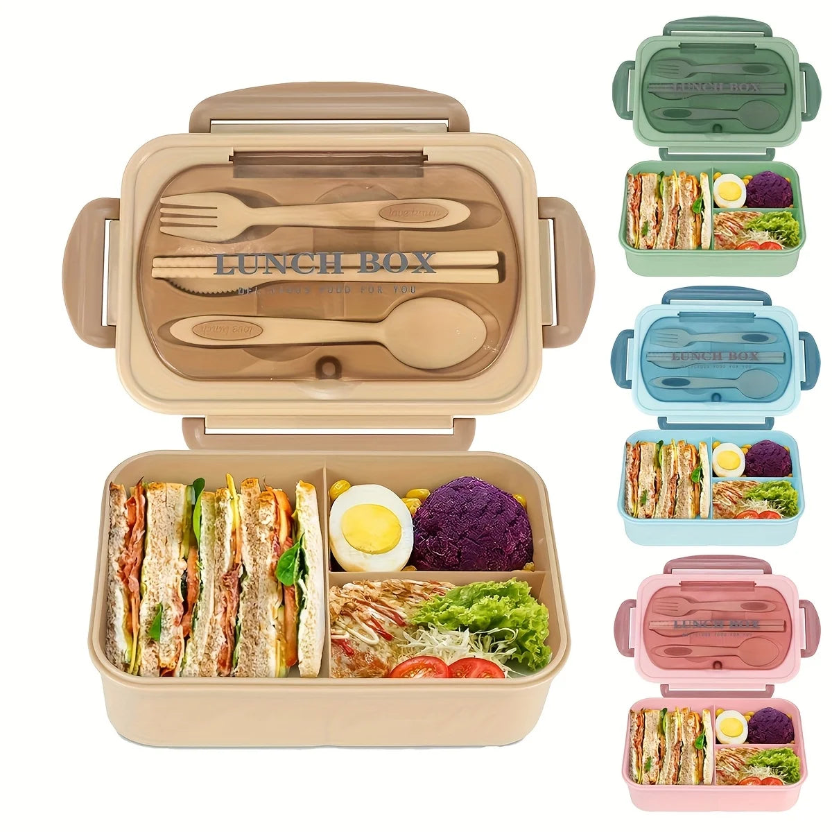 Bento Box Isotherme 2 Compartiments - Contenant Scellé Portable