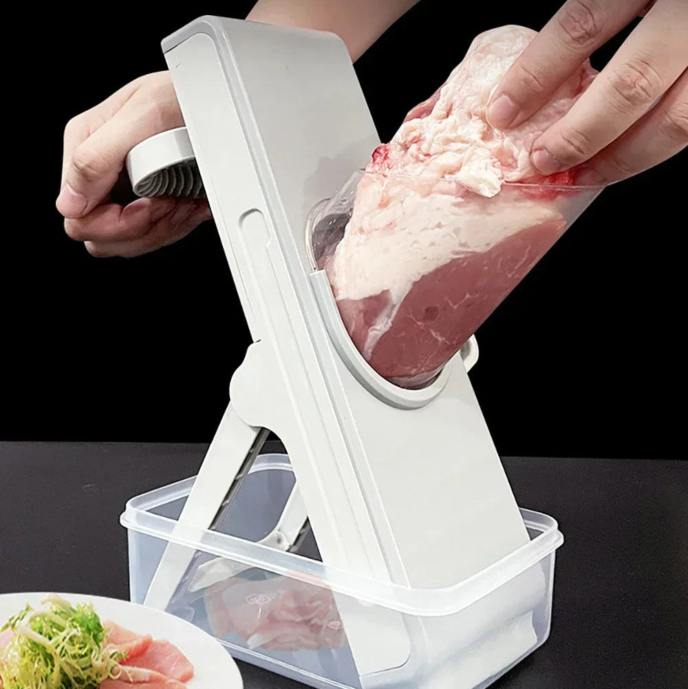 mandoline à légumes avec protection pour doigts