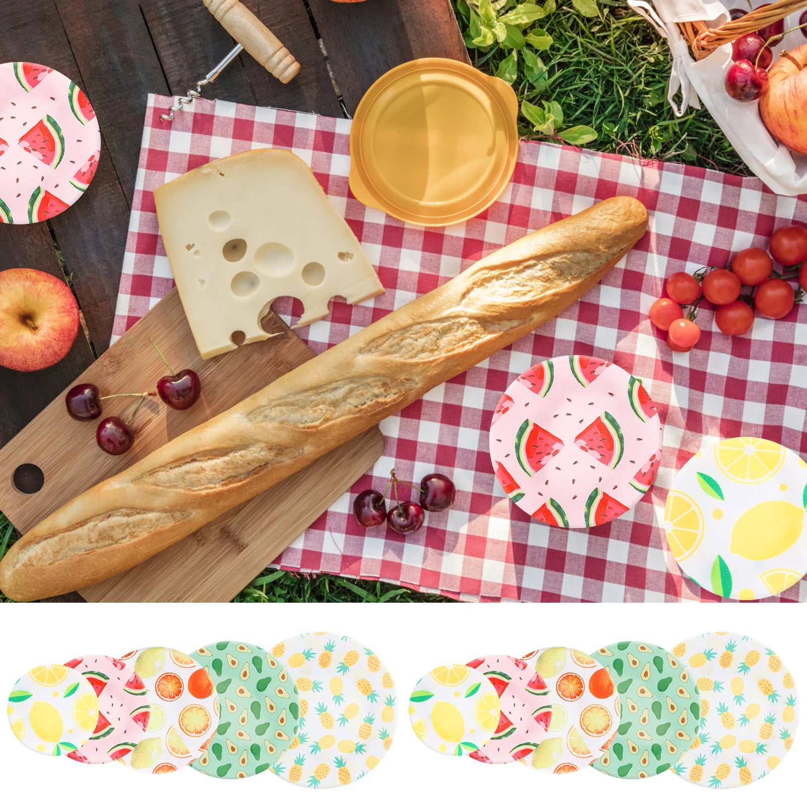 couvercles en coton pour protéger les plats