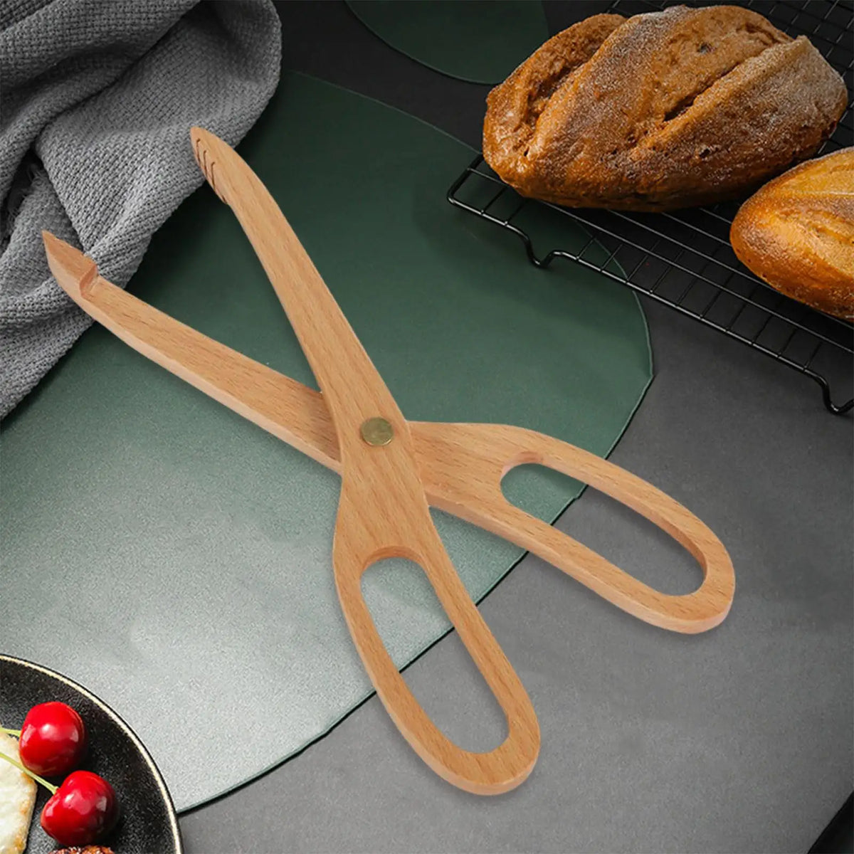 pince à salade en bois écologique