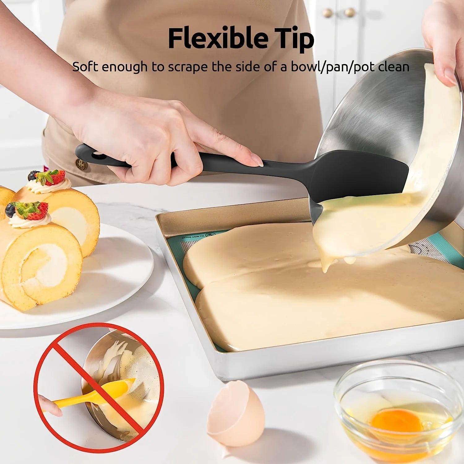 set de spatules de pâtisserie en silicone