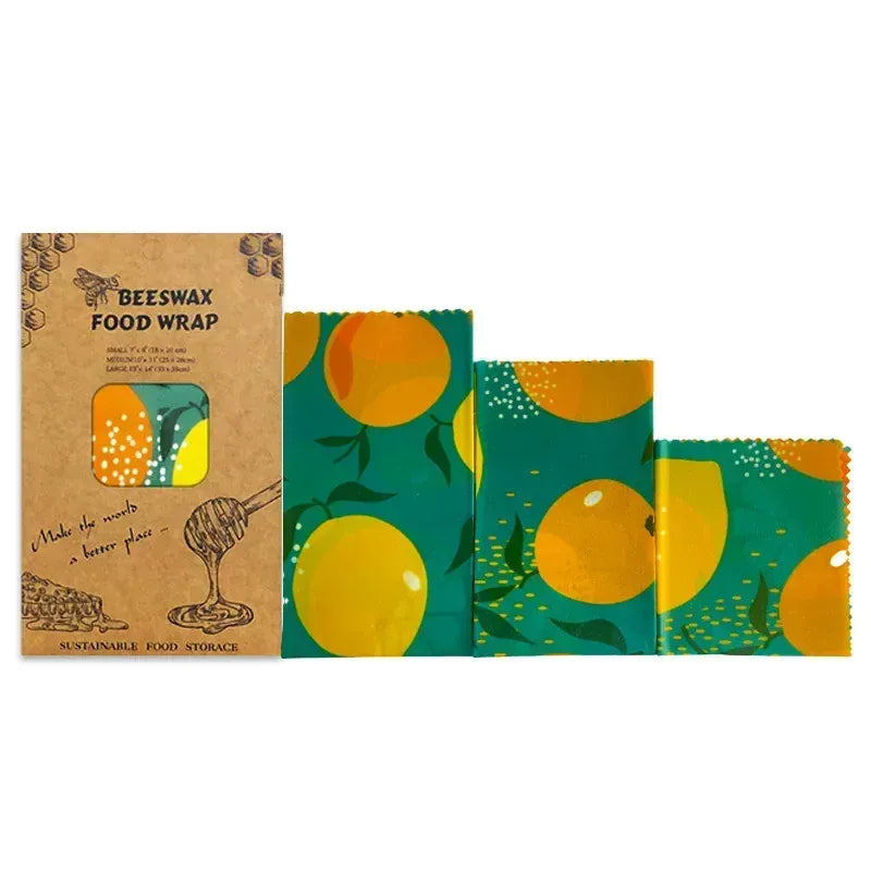 Film Alimentaire Cire d'Abeille Écologique - Lot de 3 Pièces far