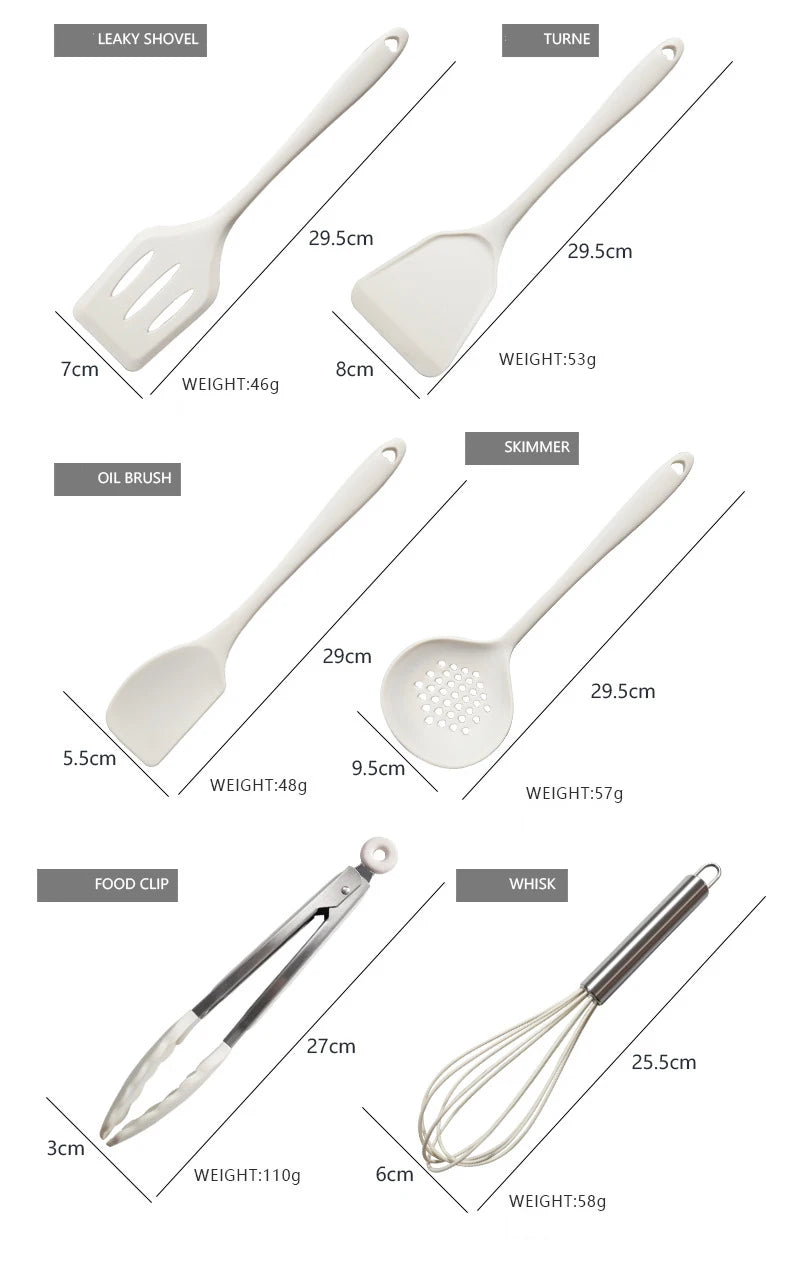 ensemble de spatules en silicone