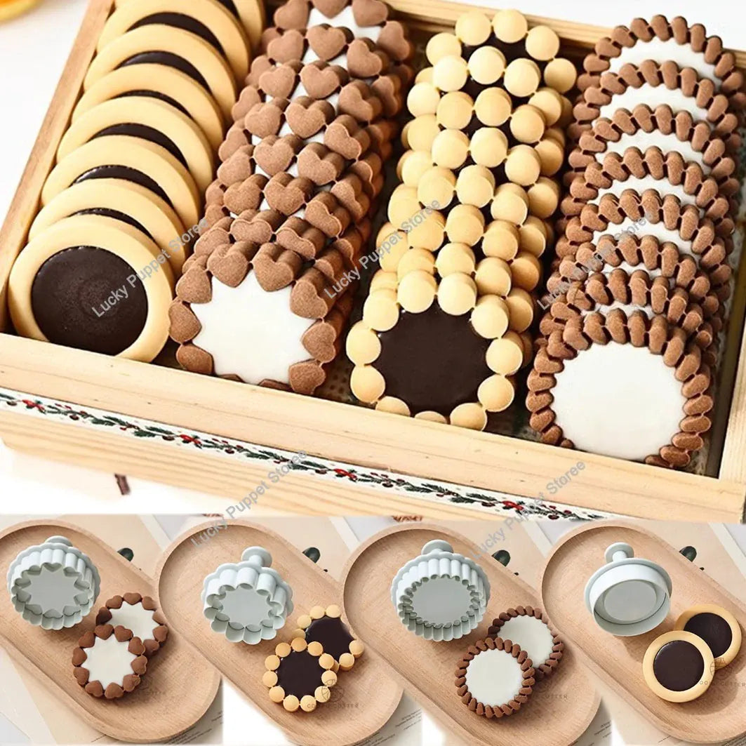 Emporte-pièce en silicone pour biscuits en forme de fleur - 3 pièces emportepieces