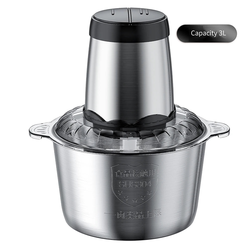 Hachoir électrique design inox 3 litres