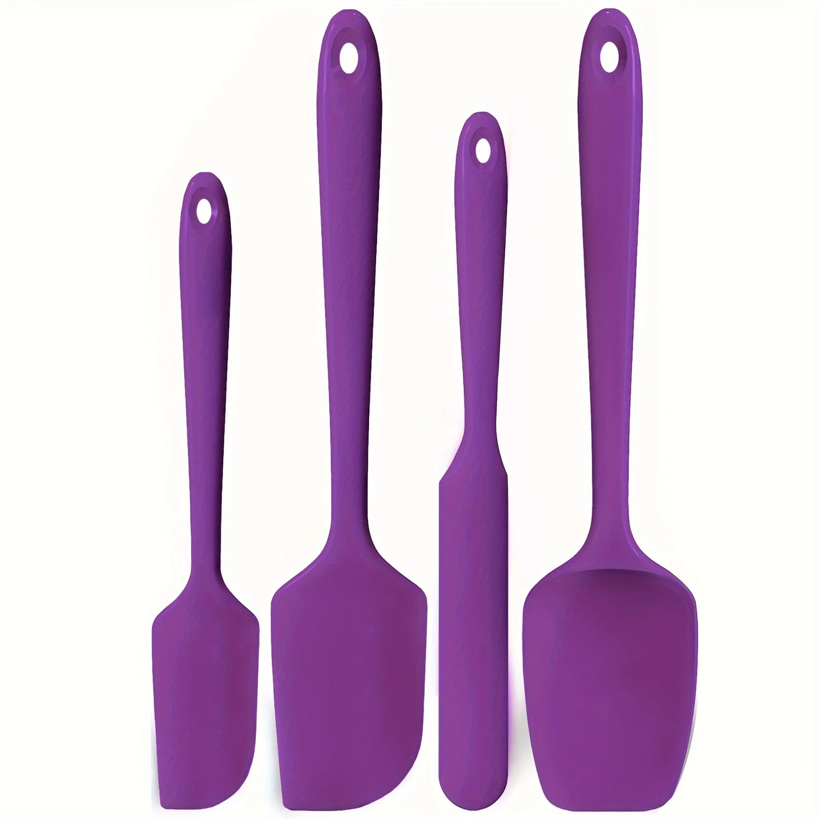Set Spatules Silicone 4 pièces Résistantes à la Chaleur pour Cuisine