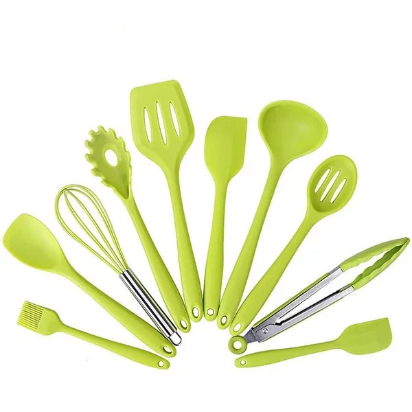 ensemble complet d'ustensiles de cuisine en silicone