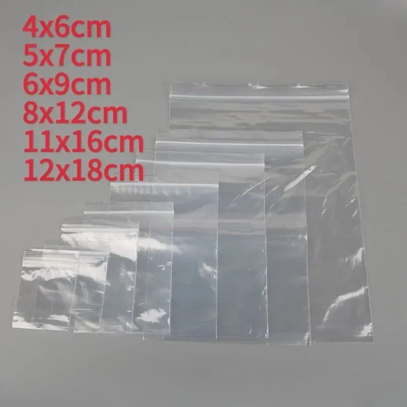 sachets transparents pour aliments variés