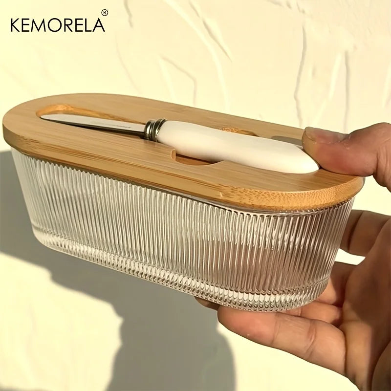 rangement hermétique pour beurre en verre